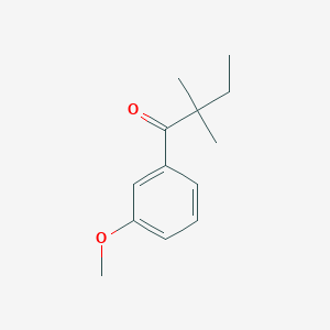 B1324666 2,2-Dimethyl-3'-methoxybutyrophenone CAS No. 898765-06-5