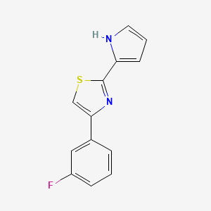 molecular formula C13H9FN2S B13246682 4-(3-Fluorophenyl)-2-(1H-pyrrol-2-yl)-1,3-thiazole 