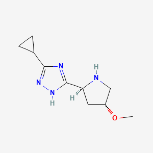 3-Cyclopropyl-5-[(2S,4R)-4-methoxypyrrolidin-2-yl]-1H-1,2,4-triazole