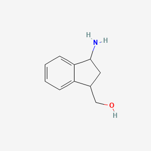 molecular formula C10H13NO B13246698 (3-Amino-2,3-dihydro-1H-inden-1-yl)methanol 