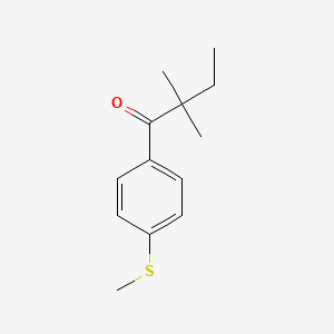 B1324672 2,2-Dimethyl-4'-thiomethylbutyrophenone CAS No. 898765-31-6