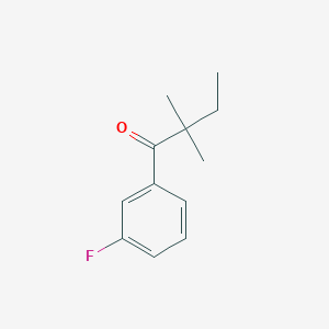 B1324673 2,2-Dimethyl-3'-fluorobutyrophenone CAS No. 898765-46-3