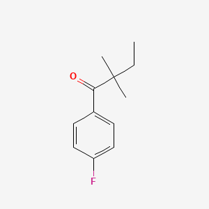 molecular formula C12H15FO B1324674 2,2-二甲基-4'-氟丁酮 CAS No. 898765-49-6