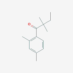 molecular formula C14H20O B1324676 2',2,2,4'-四甲基丁基苯甲酮 CAS No. 898765-55-4