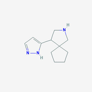 molecular formula C11H17N3 B13246771 4-(1H-Pyrazol-3-yl)-2-azaspiro[4.4]nonane 