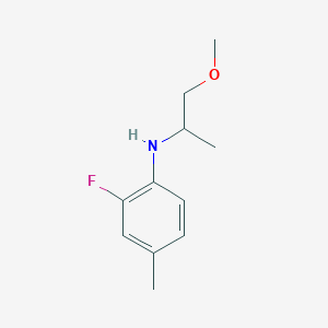 molecular formula C11H16FNO B13246780 2-fluoro-N-(1-methoxypropan-2-yl)-4-methylaniline 