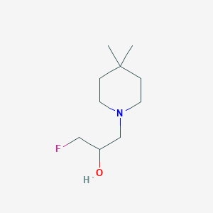 molecular formula C10H20FNO B13246785 1-(4,4-Dimethylpiperidin-1-yl)-3-fluoropropan-2-ol 