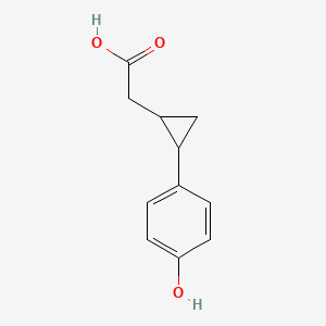 2-[2-(4-Hydroxyphenyl)cyclopropyl]acetic acid