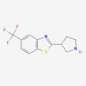 2-(Pyrrolidin-3-yl)-5-(trifluoromethyl)-1,3-benzothiazole