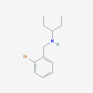 molecular formula C12H18BrN B13246799 [(2-Bromophenyl)methyl](pentan-3-YL)amine 