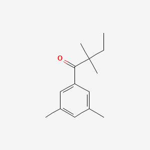 B1324680 2,2,3',5'-Tetramethylbutyrophenone CAS No. 898765-66-7