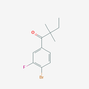 B1324681 4'-Bromo-2,2-dimethyl-3'-fluorobutyrophenone CAS No. 898765-68-9