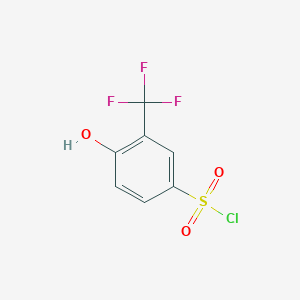 molecular formula C7H4ClF3O3S B13246826 4-Hydroxy-3-(trifluoromethyl)benzenesulfonyl chloride 