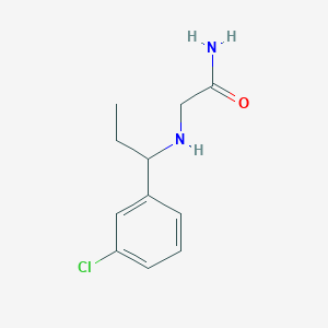 2-{[1-(3-Chlorophenyl)propyl]amino}acetamide