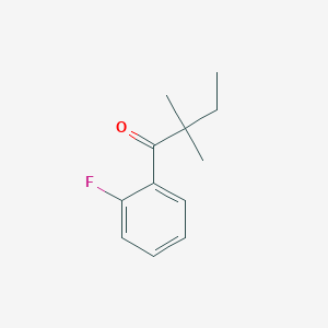 molecular formula C12H15FO B1324684 2,2-二甲基-2'-氟丁基苯甲酮 CAS No. 898765-76-9