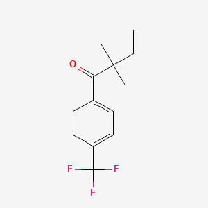 molecular formula C13H15F3O B1324687 2,2-二甲基-4'-三氟甲基丁基苯甲酮 CAS No. 898765-82-7