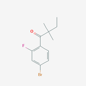 molecular formula C12H14BrFO B1324688 4'-溴代-2,2-二甲基-2'-氟丁基苯酮 CAS No. 898765-84-9