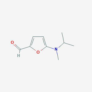 molecular formula C9H13NO2 B13246893 5-[Methyl(propan-2-yl)amino]furan-2-carbaldehyde 