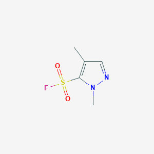 molecular formula C5H7FN2O2S B13246898 1,4-Dimethyl-1H-pyrazole-5-sulfonyl fluoride 