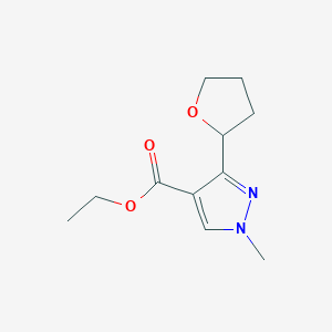 Ethyl 1-methyl-3-(oxolan-2-yl)-1H-pyrazole-4-carboxylate