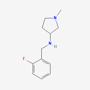 molecular formula C12H17FN2 B13246926 N-[(2-fluorophenyl)methyl]-1-methylpyrrolidin-3-amine 