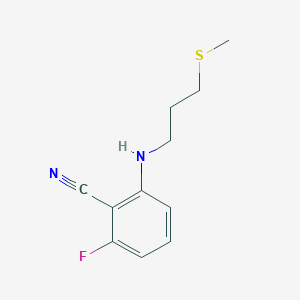 2-Fluoro-6-{[3-(methylsulfanyl)propyl]amino}benzonitrile