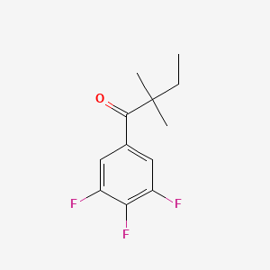 molecular formula C12H13F3O B1324695 2,2-二甲基-3',4',5'-三氟丁酰苯酮 CAS No. 898766-08-0