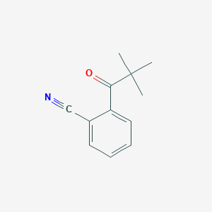 B1324696 2'-Cyano-2,2-dimethylpropiophenone CAS No. 898766-10-4