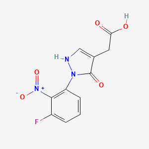 2-[2-(3-Fluoro-2-nitrophenyl)-3-oxo-2,3-dihydro-1H-pyrazol-4-yl]acetic acid