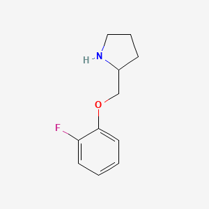 molecular formula C11H14FNO B13246982 2-(2-Fluorophenoxymethyl)pyrrolidine 