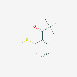 molecular formula C12H16OS B1324699 2,2-二甲基-2'-硫代甲基丙酮 CAS No. 507272-92-6