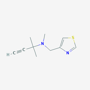 molecular formula C10H14N2S B13247006 Methyl(2-methylbut-3-yn-2-yl)[(1,3-thiazol-4-yl)methyl]amine 