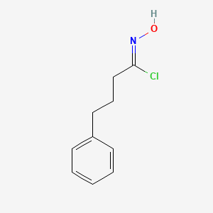 molecular formula C10H12ClNO B13247020 N-hydroxy-3-phenylpropanecarbonimidoylchloride 