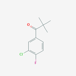 B1324704 3'-Chloro-2,2-dimethyl-4'-fluoropropiophenone CAS No. 898766-33-1