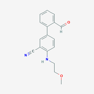 5-(2-Formylphenyl)-2-[(2-methoxyethyl)amino]benzonitrile