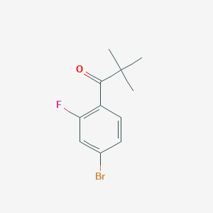 molecular formula C11H12BrFO B1324707 1-(4-溴-2-氟苯基)-2,2-二甲基丙酮 CAS No. 898766-42-2