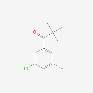 B1324708 3'-Chloro-2,2-dimethyl-5'-fluoropropiophenone CAS No. 898766-48-8
