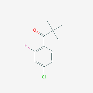 B1324709 4'-Chloro-2,2-dimethyl-2'-fluoropropiophenone CAS No. 898766-51-3