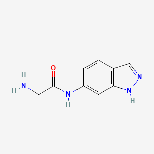 molecular formula C9H10N4O B13247124 2-amino-N-(1H-indazol-6-yl)acetamide 