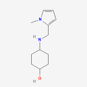 molecular formula C12H20N2O B13247139 4-{[(1-methyl-1H-pyrrol-2-yl)methyl]amino}cyclohexan-1-ol 