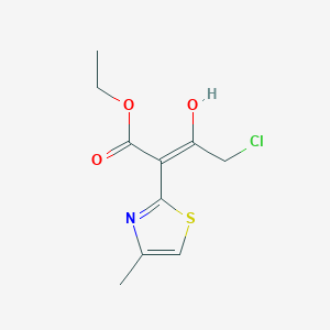 ethyl (E)-4-chloro-3-hydroxy-2-(4-methyl-1,3-thiazol-2-yl)but-2-enoate