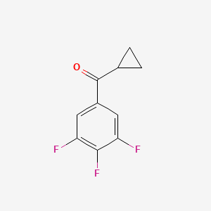 molecular formula C10H7F3O B1324717 环丙基 3,4,5-三氟苯基酮 CAS No. 898790-36-8