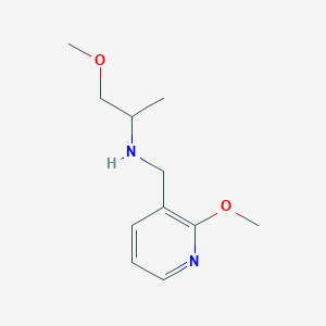 molecular formula C11H18N2O2 B13247172 (1-Methoxypropan-2-yl)[(2-methoxypyridin-3-yl)methyl]amine 