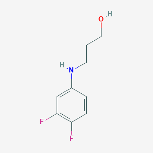 molecular formula C9H11F2NO B13247174 3-[(3,4-Difluorophenyl)amino]propan-1-ol 