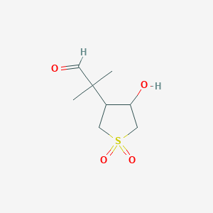 2-(4-Hydroxy-1,1-dioxidotetrahydrothiophen-3-yl)-2-methylpropanal