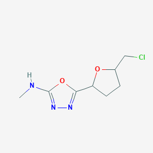 5-[5-(Chloromethyl)oxolan-2-yl]-N-methyl-1,3,4-oxadiazol-2-amine