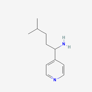 4-Methyl-1-(pyridin-4-YL)pentan-1-amine