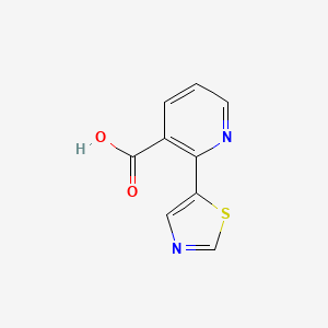 molecular formula C9H6N2O2S B13247226 2-(1,3-Thiazol-5-yl)pyridine-3-carboxylic acid 