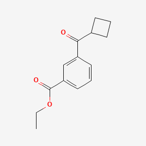 molecular formula C14H16O3 B1324723 苯甲酸环丁基甲酯 CAS No. 898790-54-0