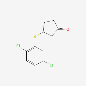 3-[(2,5-Dichlorophenyl)sulfanyl]cyclopentan-1-one